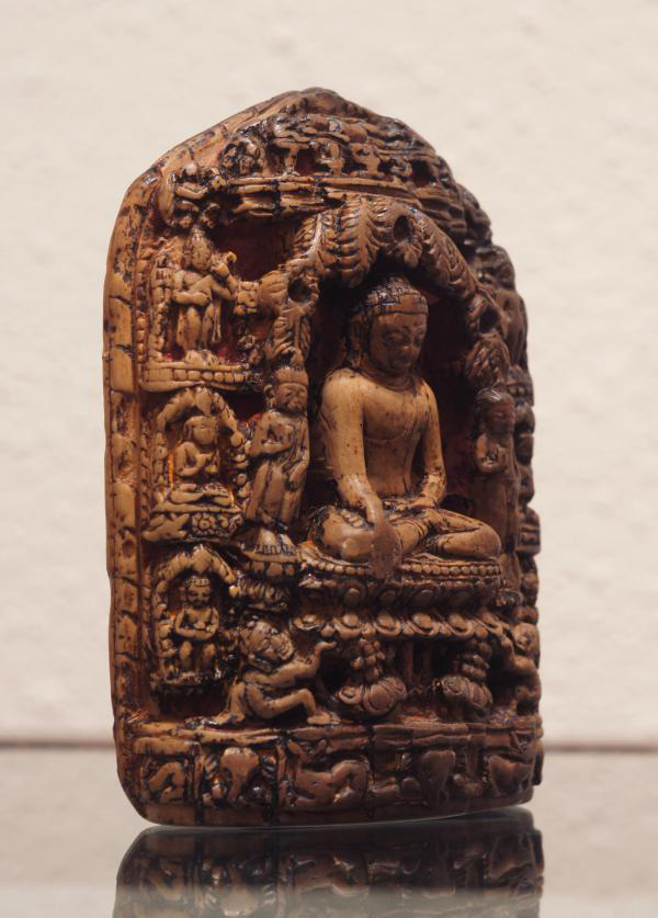 Stone stele of Buddha depicting eight scenes from the life of Buddha