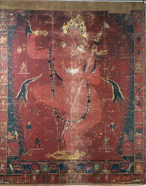 The Vajravarahi painting after removal of the anomalous strip at the top