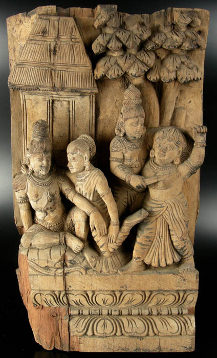 Element of a temple chariot (Rama & Sita)