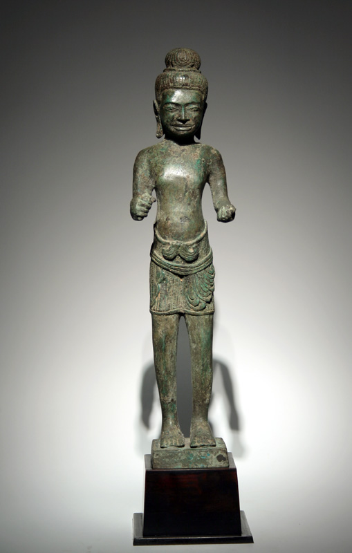 Khmer Baphuon Style Bronze Deity