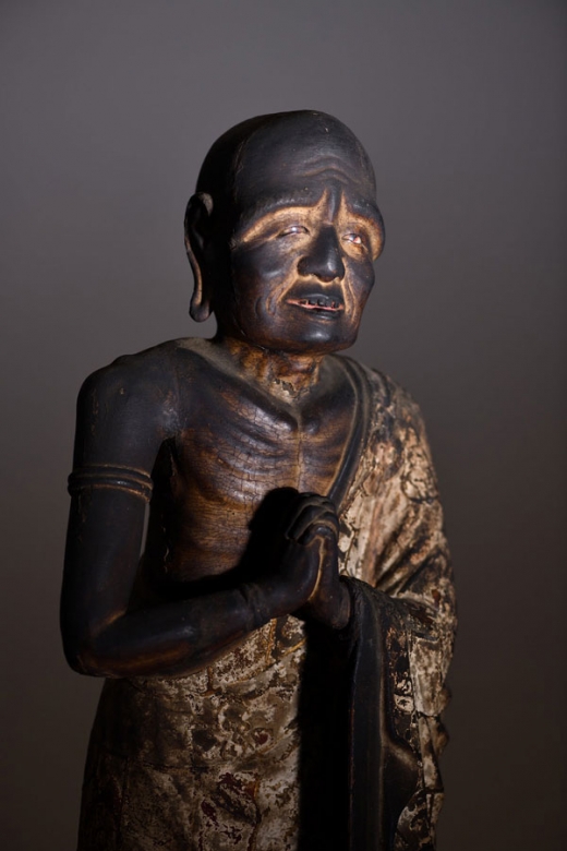 A Wood Figure of Kasyapa