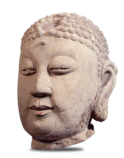A Monumental Buddha Head