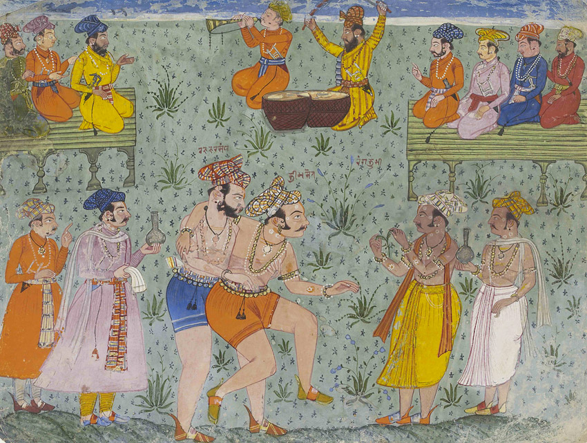 The Wrestling Match between Jarasandha and Bhima