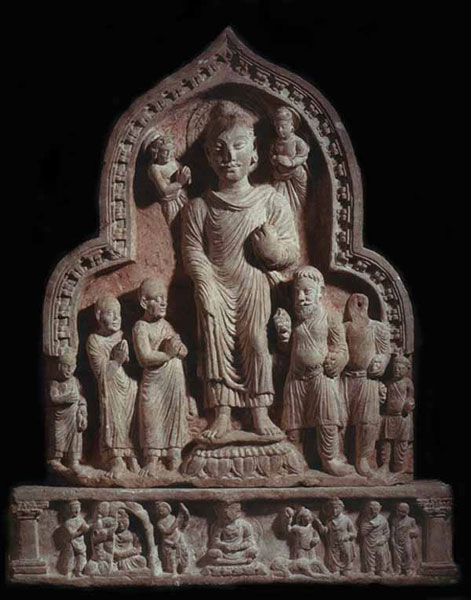 Buddha Panel with Donors