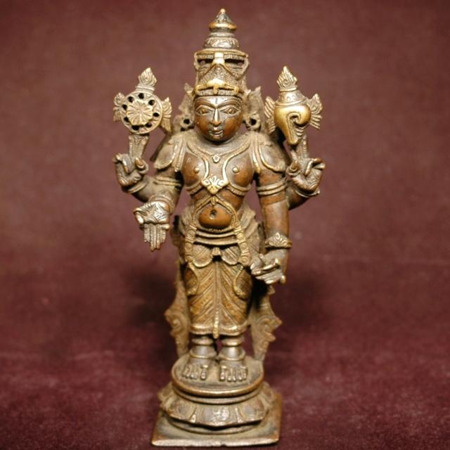 17th century Ganga Jamna Bronze of Vishnu.