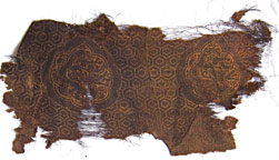 Woven silk fragment