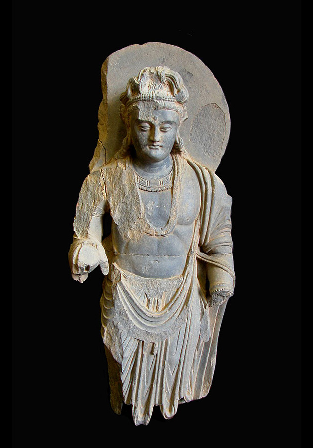 Gandhara Grey Schist Bodhisattva