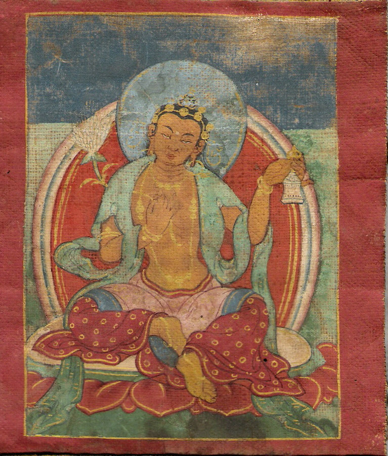 Jigme Lingpa with lamas, bodhisattva and tantric deities