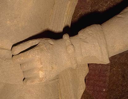 Detail of left arm