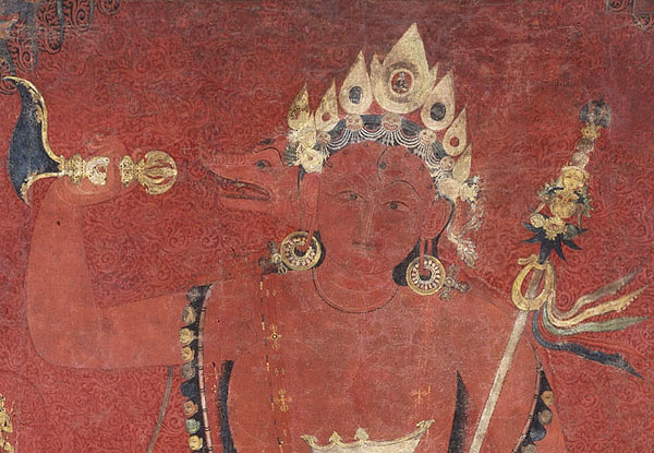 Vajravarahi painting, detail, after 2001 restoration