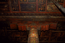 Ornate ceiling of Situ Rinpoche's quarters in Palpung.