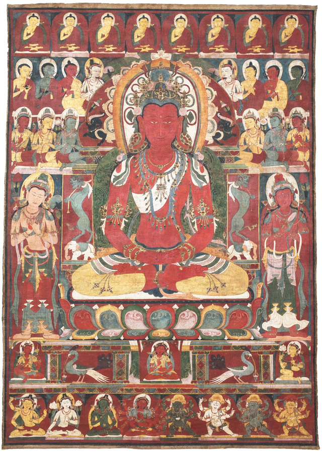 Amitabha and his entourage