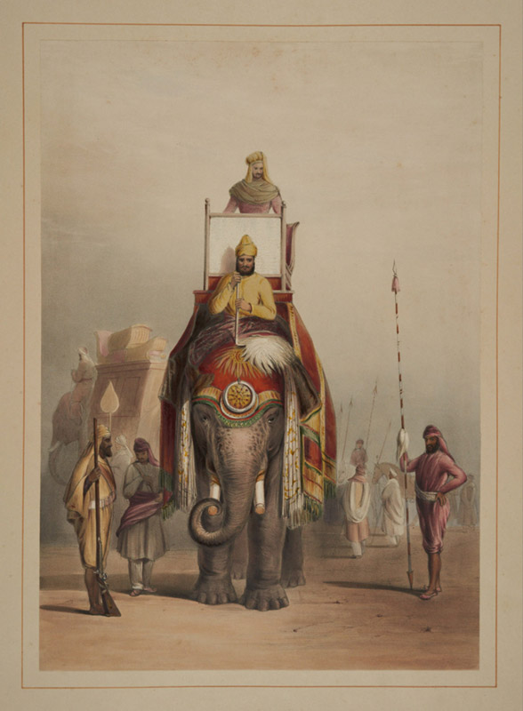 Emily Eden, <em>The Rajah of Patiala (the largest Sikh principality) on his State elephant</em>