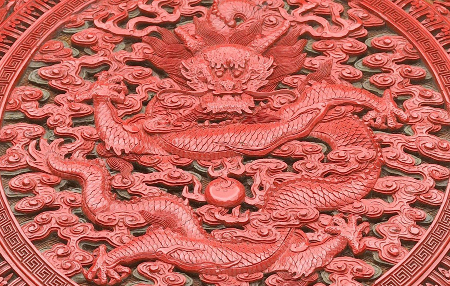 Nine Dragon Box (detail)