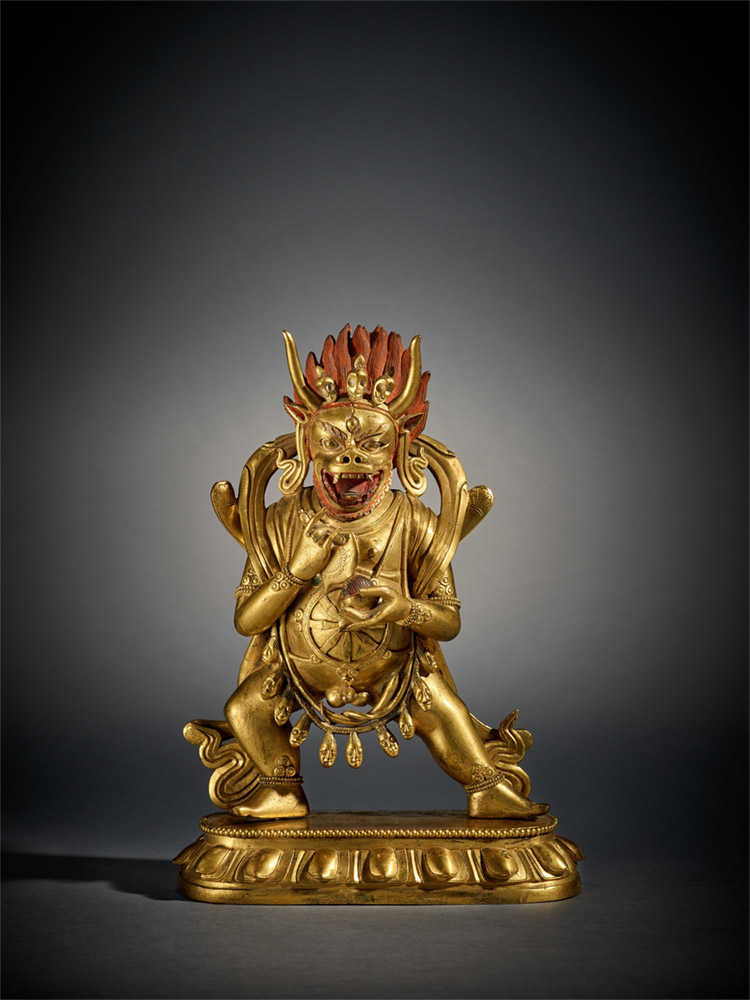 A Gilt Copper Alloy Figure of Vajrabhairava