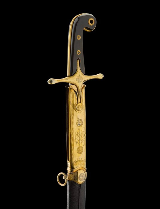 Mughal sword presented to Colonel Sir John Macdonald by the Mughal Emperor Shah Alam II