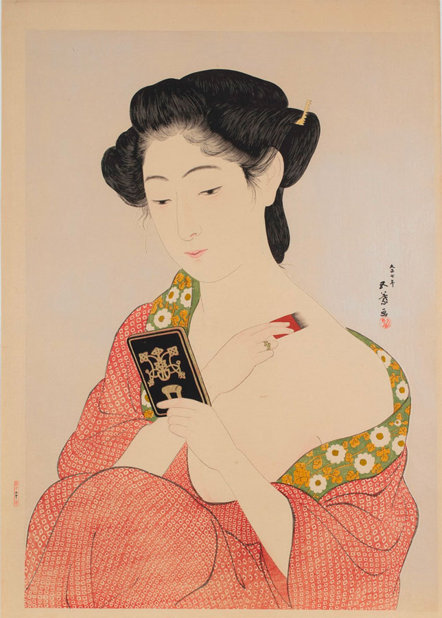 Woman Applying Makeup (Keshō no onna)