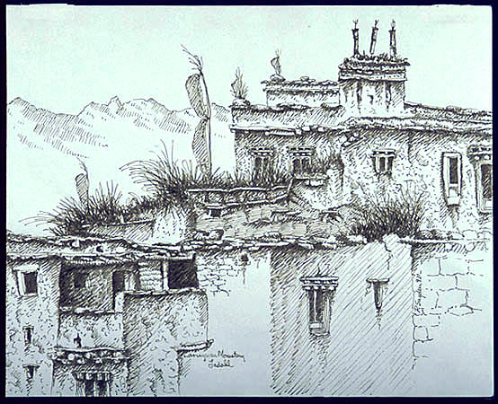 Max Berry  Monastery sketch from Skopelos 2018  uneven press