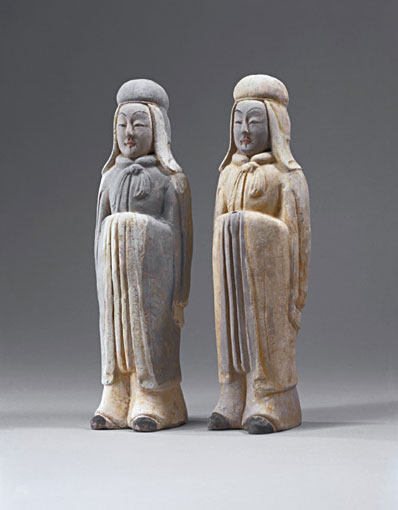 Two Standing, Mustachioed, Male Figures
