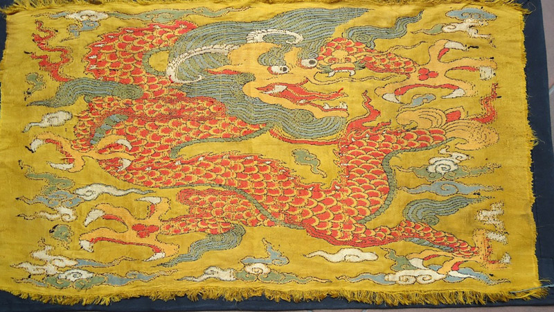 Woven textile on Jazmin Asian Arts