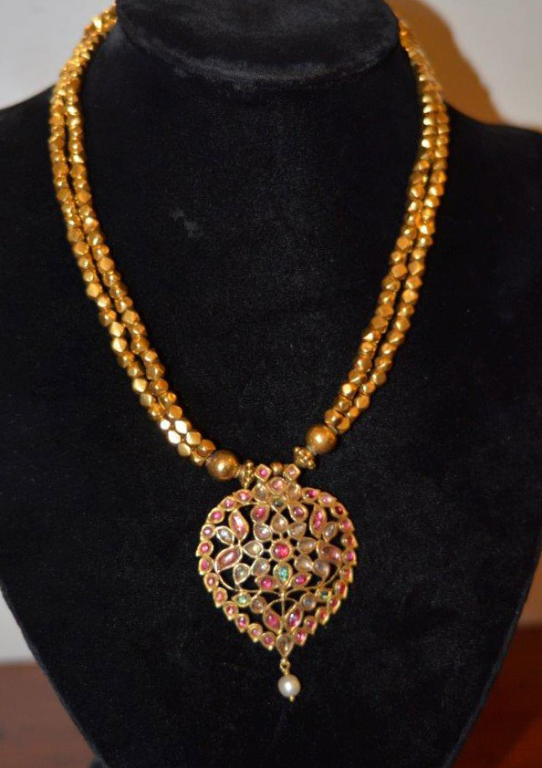 Antique Mughal style necklace on Jewel of the Lotus