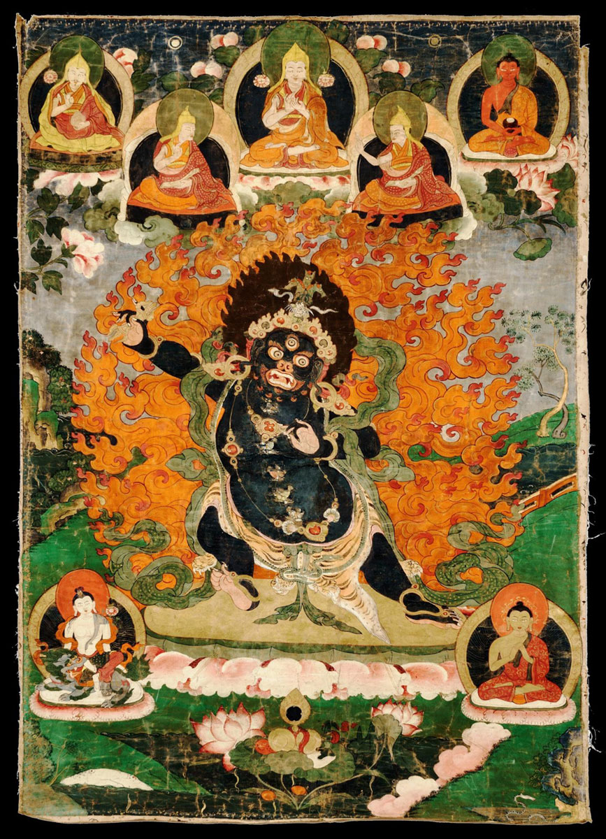 Vajrapani, Hayagriva, Garuda Combined on Kapoor Galleries Inc