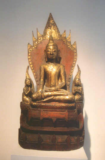 Buddha seated in bhumisparsamudra