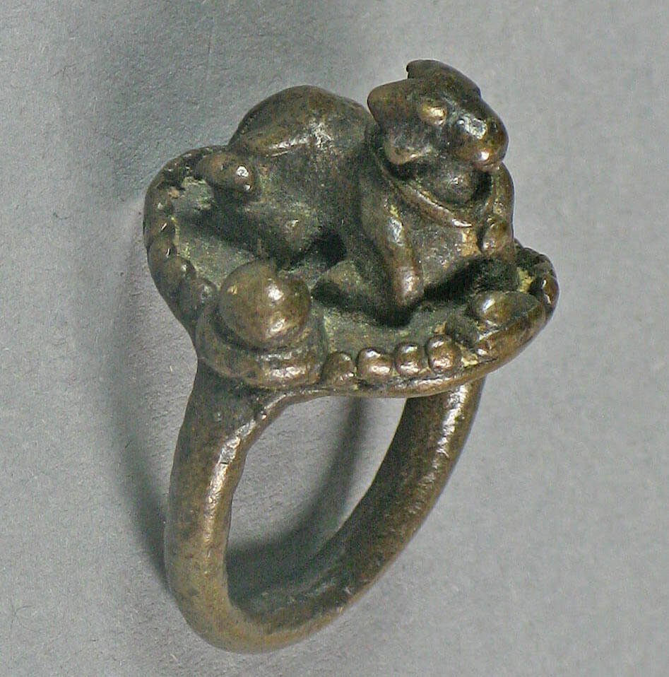 Copper Nandi Ring from India on Noah's Ark