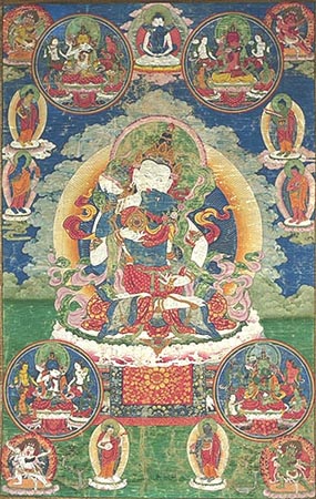 The mandala of the Peaceful Deities of the Bardo