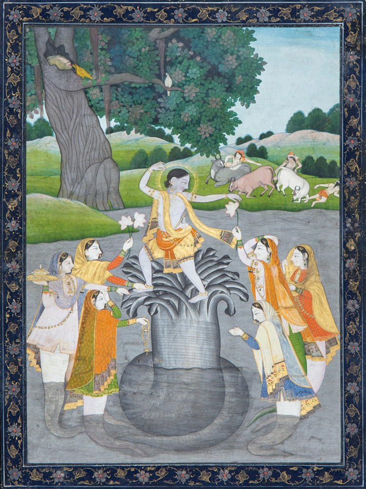 Krishna dancing on Kaliya