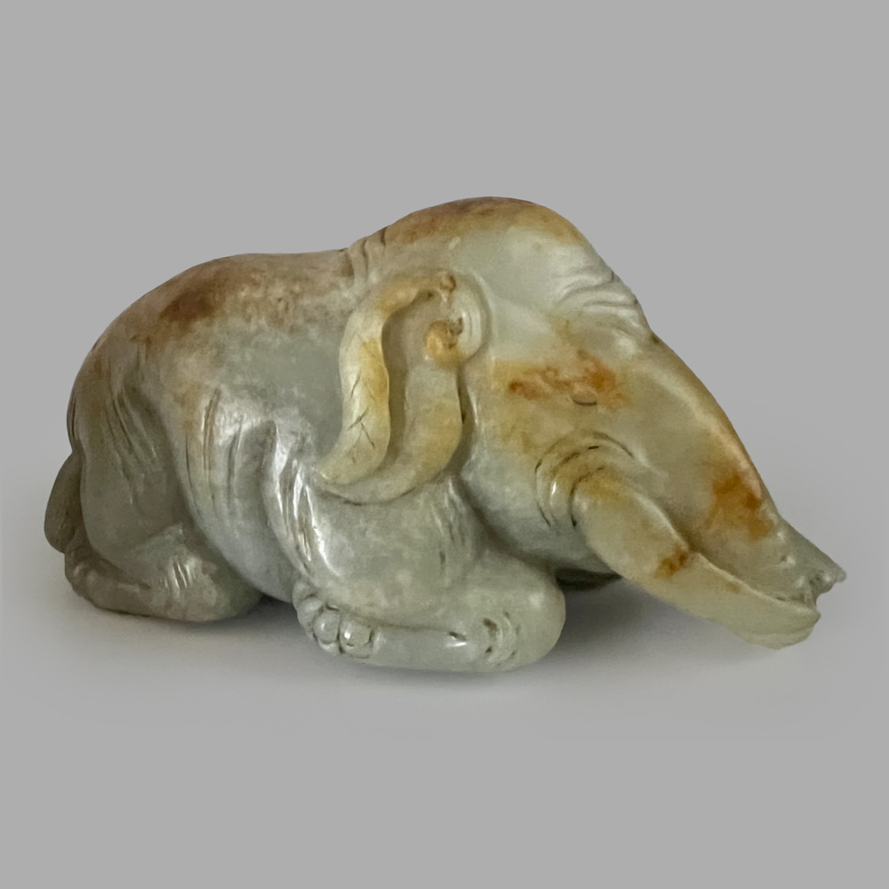 Reclining Ming Jade Elephant (1368 -1644)