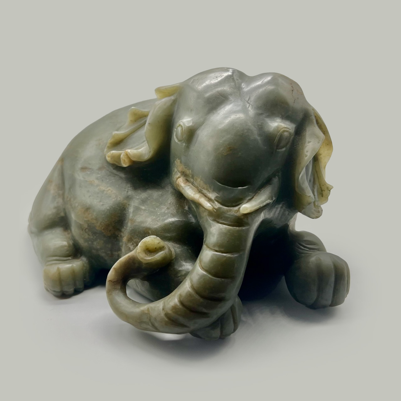 Recumbent Ming Jade Elephant (1368- 1644)