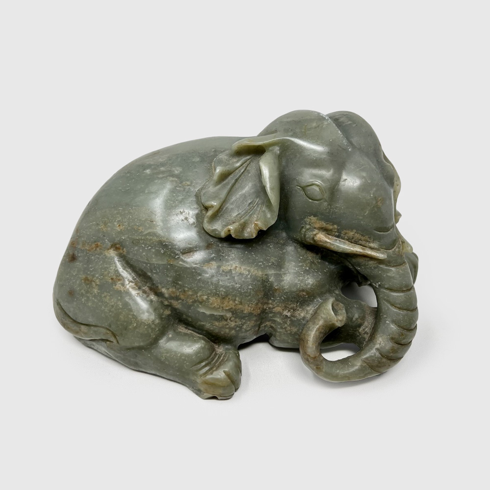 Recumbent Ming Jade Elephant (1368- 1644)