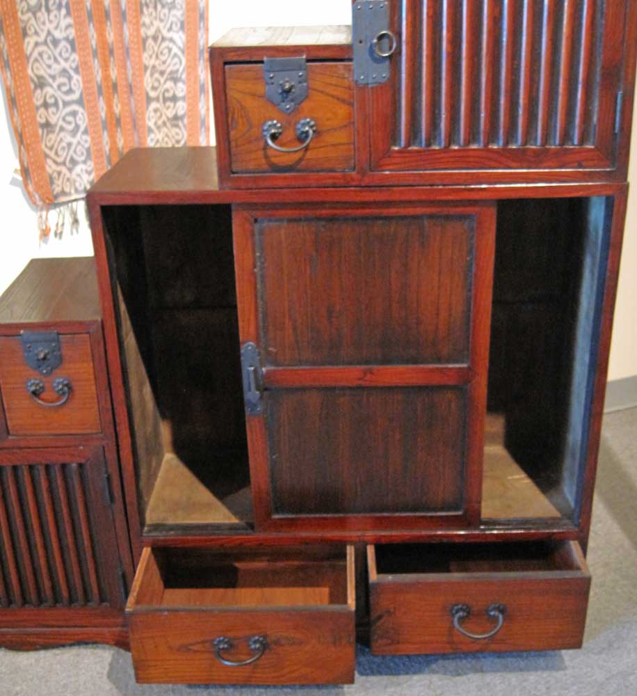 Japanese Tansu Miniature Step Cabinet