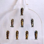 A set of eight Buddhas